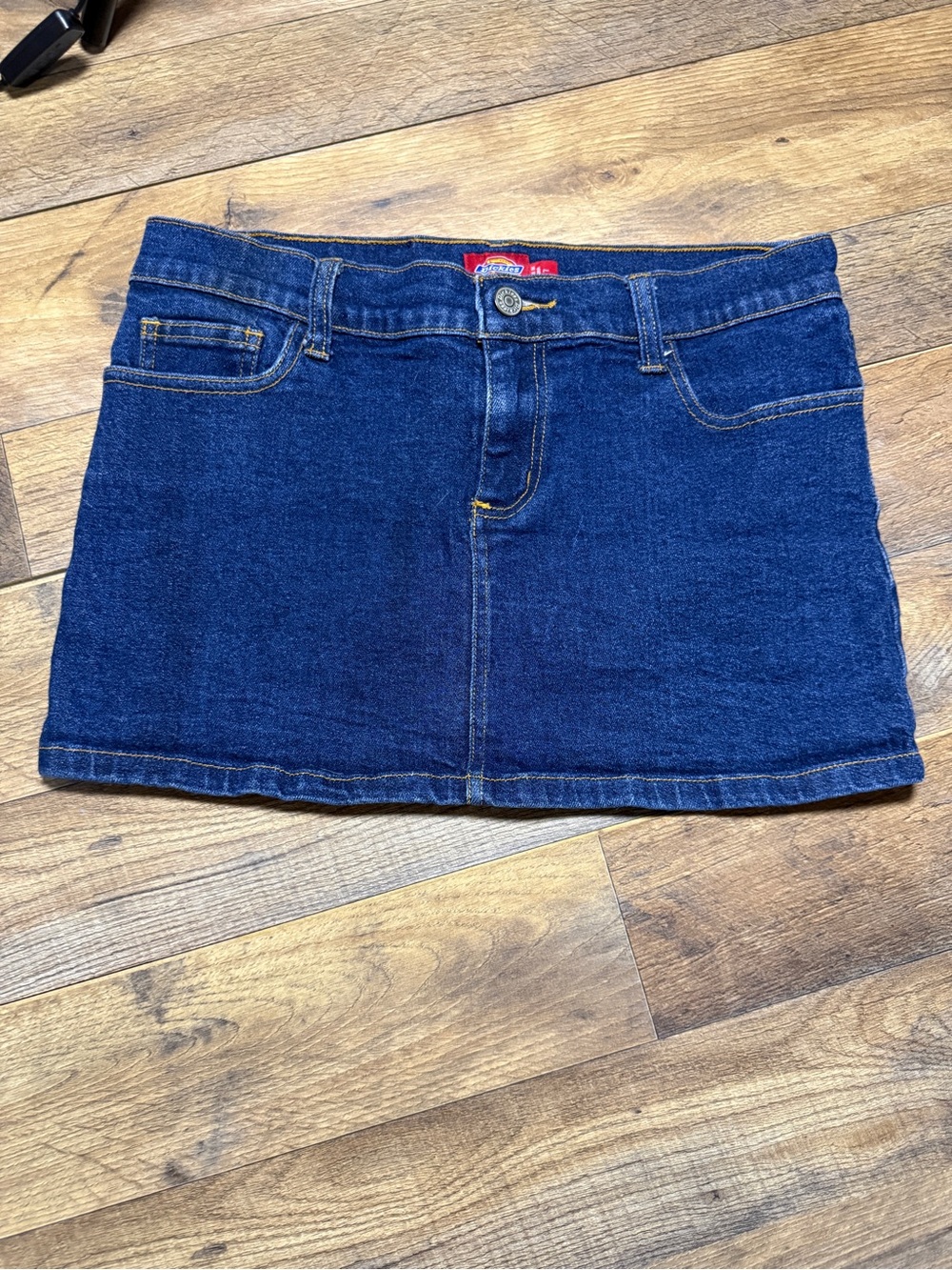 Vintage Dickies Dark Blue Denim Mini Skirt Size 7